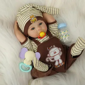 *Realistic Reborn Baby Dolls 20" Sweet Smile Lifelike Newborn Baby Doll Full Vinyl Body Poseable Real Life Like Toddler Bebe with Birth Certificate & Feeding Kit Toys Gifts for Kids Age 3+ pant