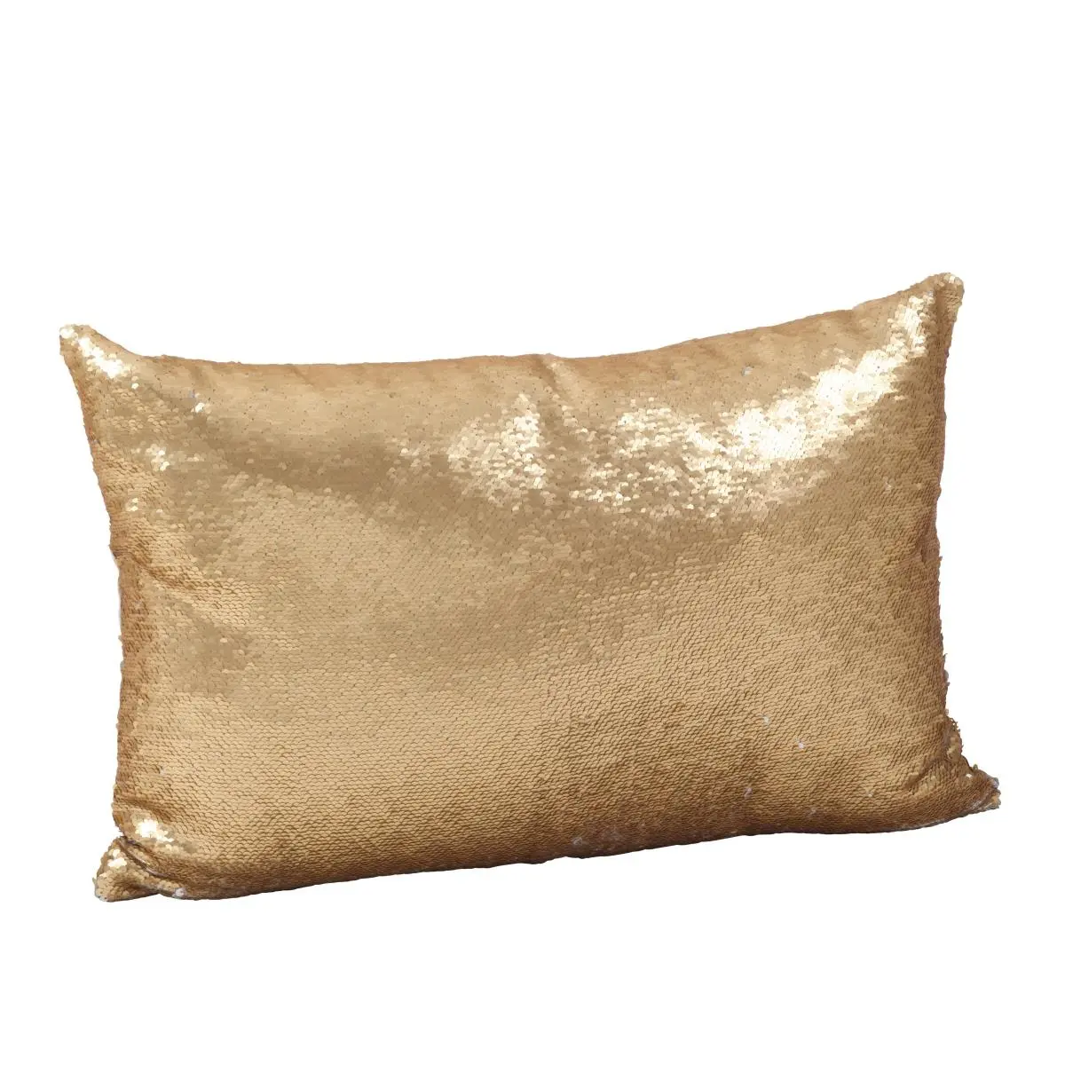 16 x 24 in. Rectangle Sirun Sequin Mermaid Design Down Filled Throw Pillow, Champagne