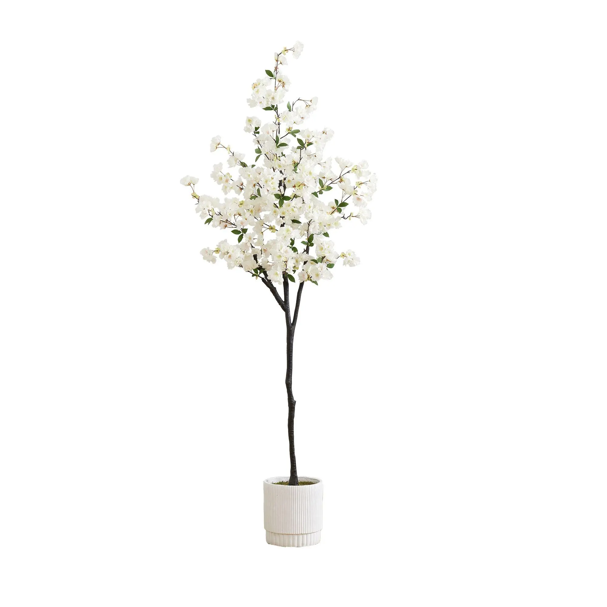 Nearly Natural 6-ft Cherry Blossom Tree with Pl anter