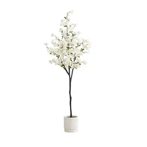 Nearly Natural 6-ft Cherry Blossom Tree with Pl anter