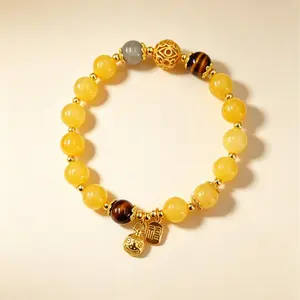 Citrine Wealth Bracelet | Wealth and Prosperity | Health and Longevity | Good Luck and Auspiciousness | Boost Confidence and Charm | Balance Emotions, Exquisite Bracelet summerwins