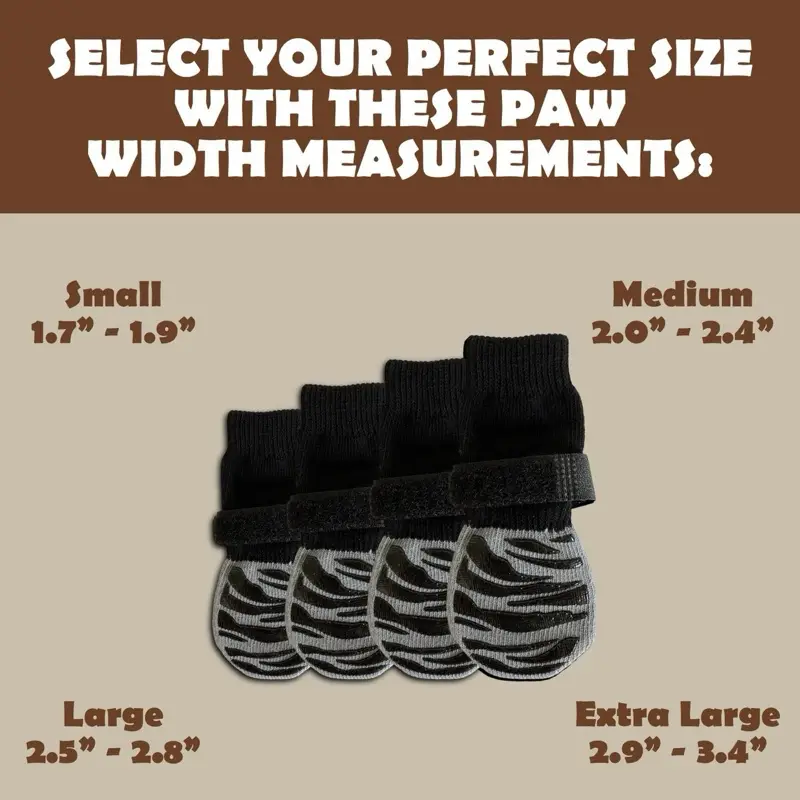 Premium Protective Non Slip Dog Socks from Hot Pavement- Non-Slip, Hook-&-Loop Fit, Small-XL Sizes, 100% Breathable Cotton, Heat-Shield Sole, Comforta