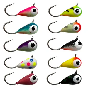 Reaction Tackle Tungsten Ice Fishing Jigs - 97% Tungsten, 50% Smaller Than Lead, Ideal for Panfish, Crappie, Walleye, Perch, Trout, and Bluegills