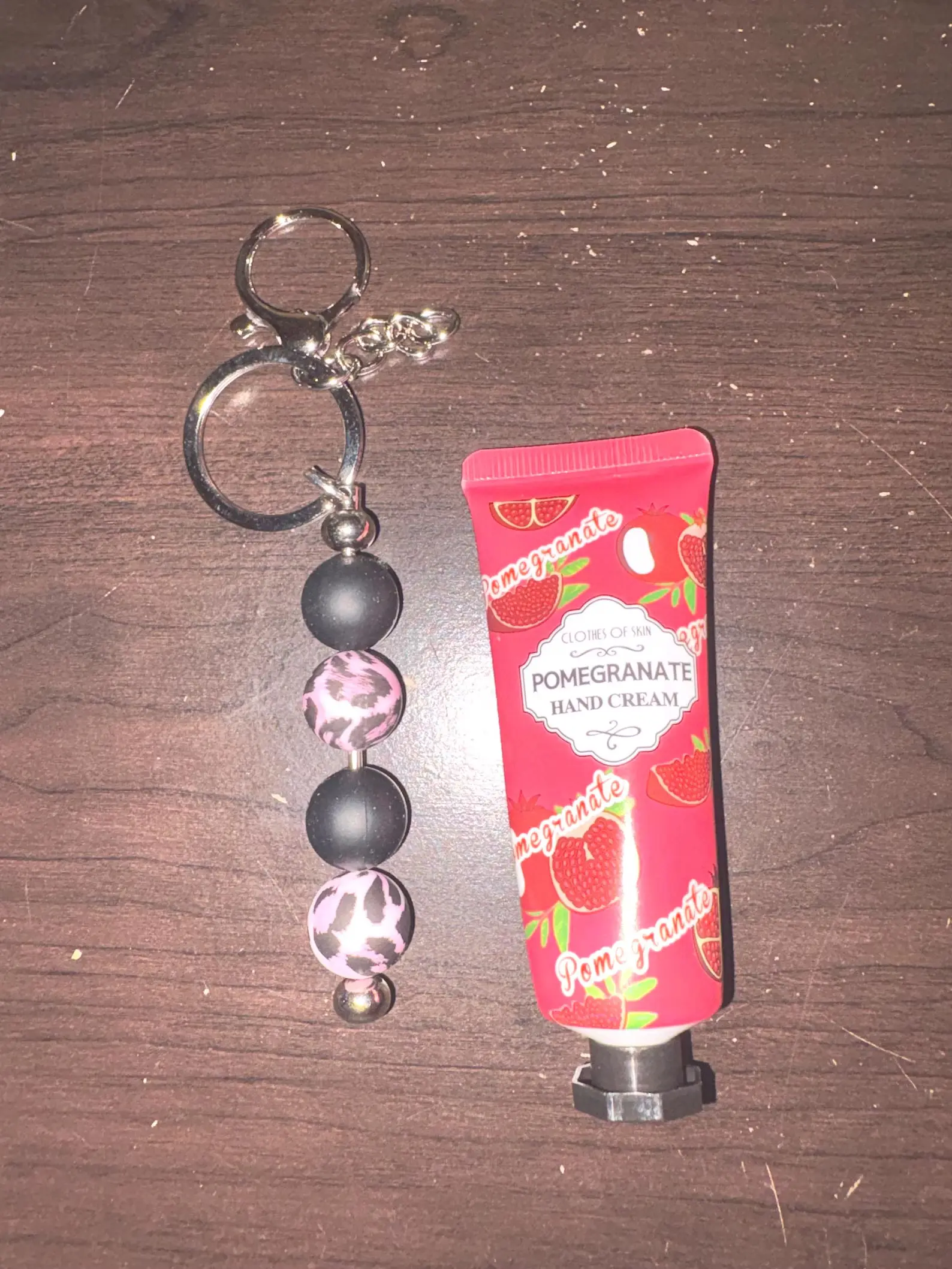 Beaded Keychain & Mini Size Gemstone Handmade Craft Lotion Gift Set - Surprise Gift-Ready Self Care Treat for Fashion Accessory Enthusiasts