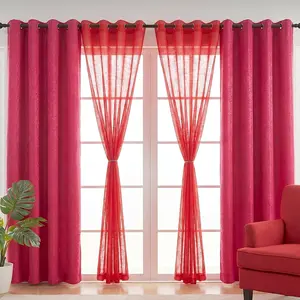 4 PANELS 52"X90" Combination Grommets Curtains.Including: 2 PANELS Jacquard Small Snow Flowers Curtain & 2 PANELS Bamboo Yarn Semi Sheer  Curtains. Window Drapes for Bedroom Living Room Home DecorDA03 L12 Summer gift #SummerVibes