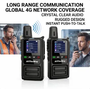 Global  Independent Background LongRange  PoC Walkie Talkie– Private Intercom for Work/Adventure  2 Way Radio usb-c rechargeable digital