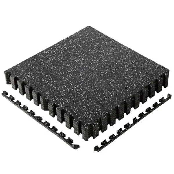 Interlocking Puzzle Exercise Mats 1/2 Inch Thick, EVA Foam Floor Tiles for Home Gym, Anti-Slip Rubber Fitness Mats for Workout Equipment & Garage Flooring, 24"x24" Protective Floor Padding (6/12/24 Tiles)