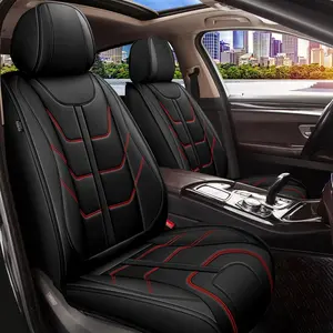 Car Seat Covers For 2/5 Seats, Full Set Universal Seat Covers for Cars, Waterproof PU Leather Auto Seat Protectors , Car Interiors Fit For Nissan /Honda /Civic /CRV /Hrv /Kia /Sorento /Toyota /Corolla /4Runner /Camry /Hyundai /Mazda, Pu Leather Material