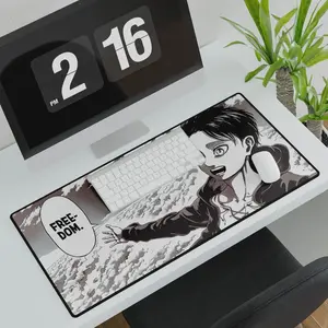 Anime Attack On Titan Eren Yeager Desk Mat, Scratch & Stain Resistant, Smooth Surface, Non-Slip Base, Durable