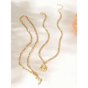 2pcs Cowboy Hat & Boot Pendant Necklace, Suitable for Going Out, Party, Date Night