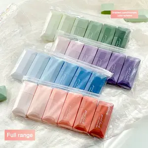 6-Pack Gradient Correction Tape Set, Portable Learning Supplies, Cute Silent Smooth Design, Writing Tools, Ideal for School Notes, Exams, Office Essentials