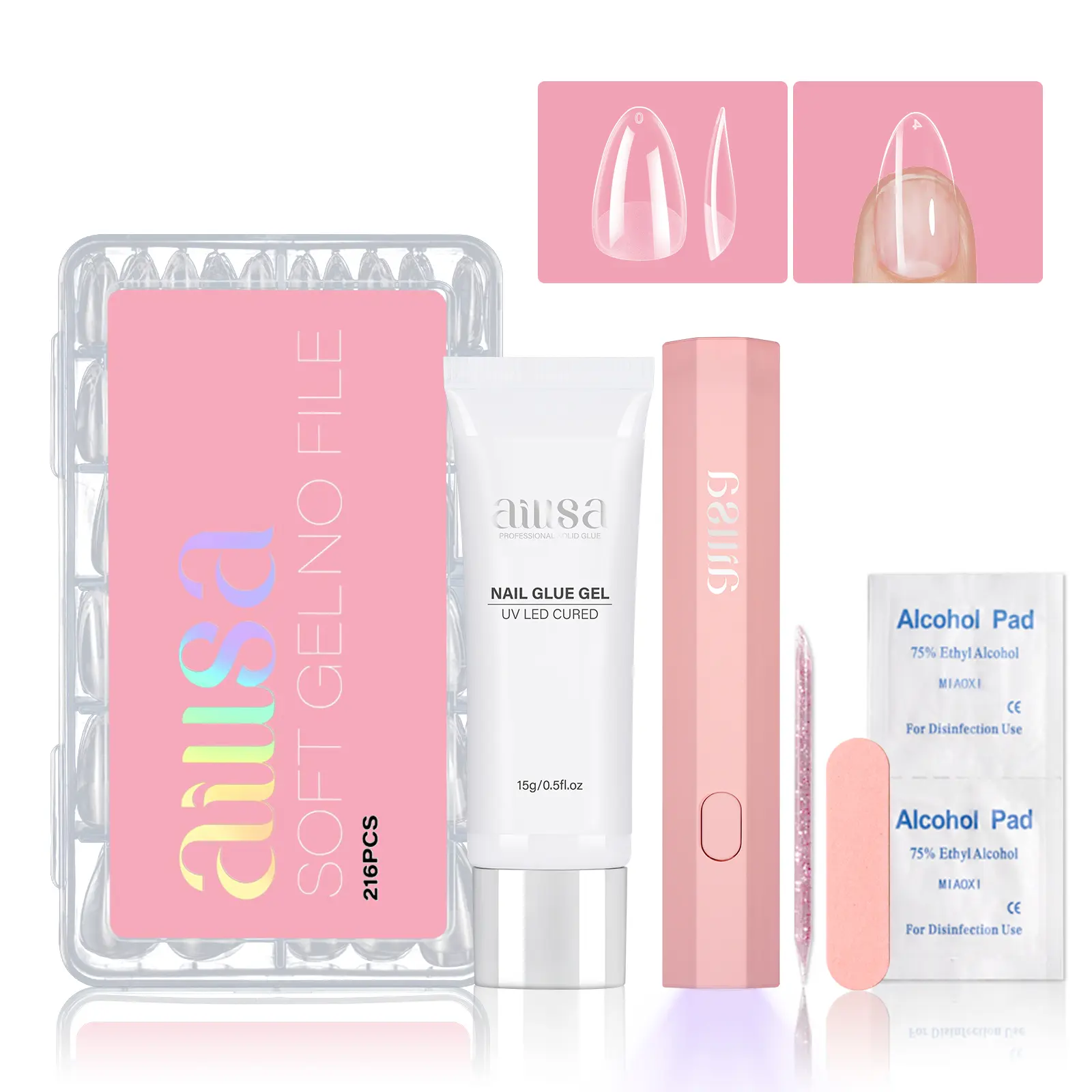 Standard-Medium Almond (Pink UV Light)