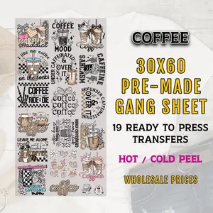 Coffee Gang Sheet, Coffee DTF Transfer Ready For Press, Coffee DTF Prints, Coffee Dtf Transfer, Heat Transfer, Custom Transfer, Coffee Lover