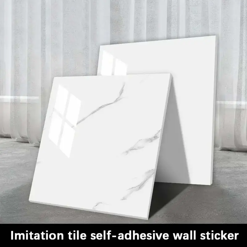 Marble Pattern Self Adhesive, 10/20/30pcs Waterproof & Oil-proof Wall Decal, Tile Stickers, Decorative Sticker for Home Kitchen & Bathroom, Ornaments, Decoration