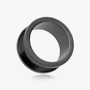 A Pair of Blackline Steel Screw-Fit Ear Gauge Tunnel Plug A Pair of Blackline Steel Screw-Fit Ear Gauge Tunnel Plug