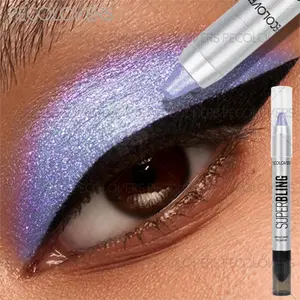 Creamy Long-Lasting Eyeshadow Pencil Stick,Shimmer Finish,Waterproof,Double-Ended Highlighter Eyeshadow Pencil