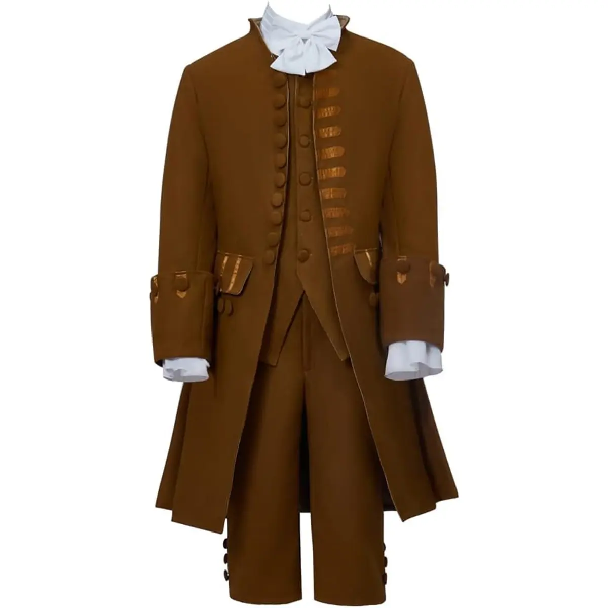 Men‘s 18th Century Victorian Colonial Court Suit Tailcoat Renaissance Costume Full Set