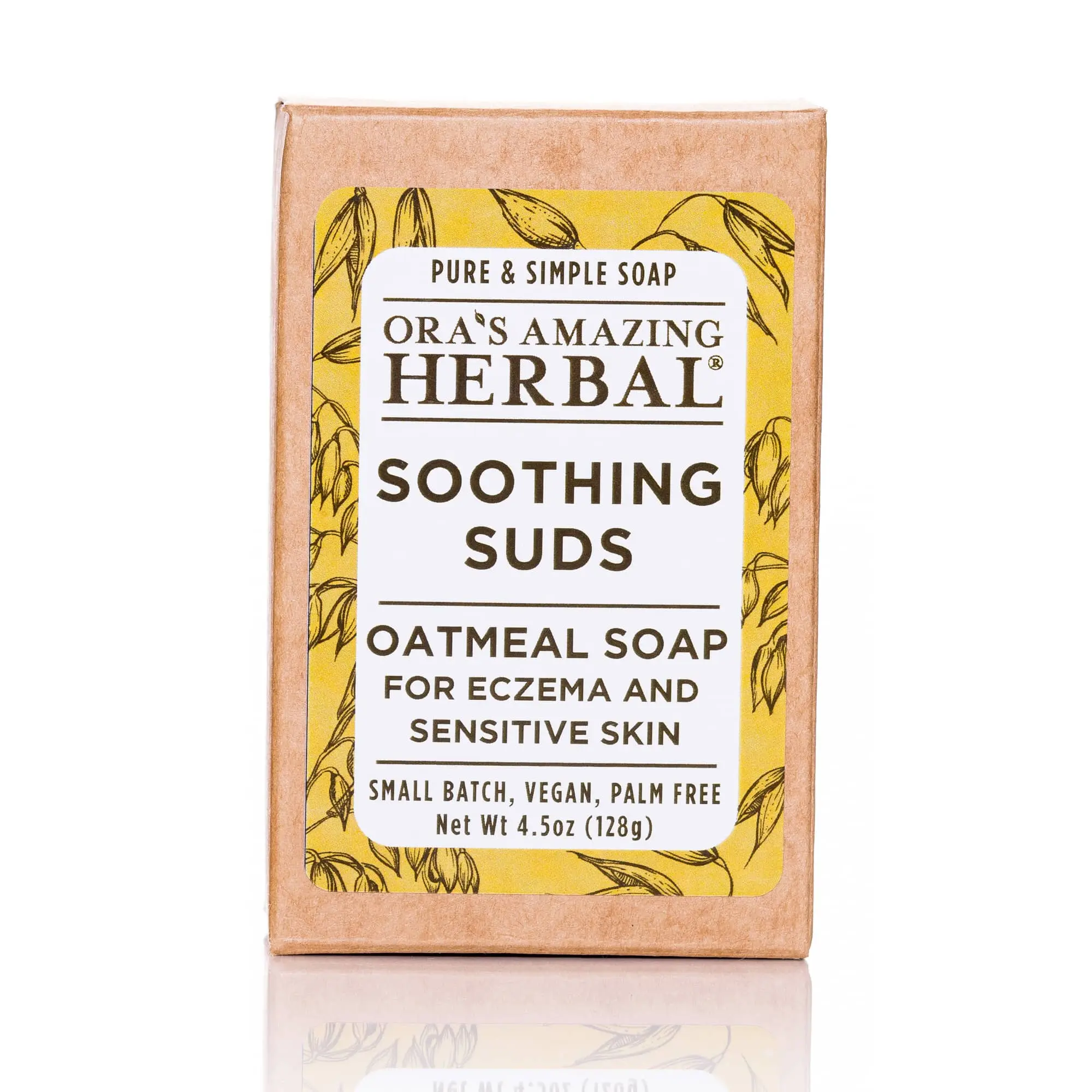 Ora's Amazing Herbal Soothing Suds Oatmeal Soap for Sensitive Skin Gentle Unscented Body Care