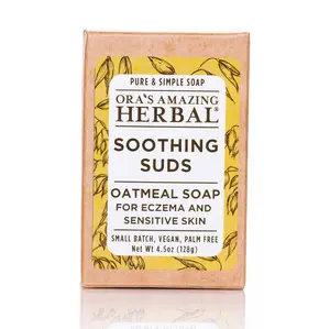 Ora's Amazing Herbal Soothing Suds Oatmeal Soap for Sensitive Skin Gentle Unscented Body Care