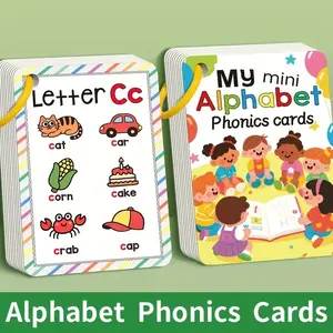 Alphabet Flashcards for Kids Early Education, Vocabulary Flashcards, Learning Colors Animals Letters, Cognitive Development Cards, Educational Toy