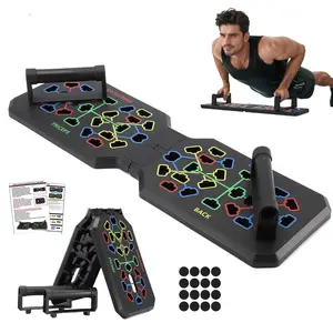 Foldable Push-Up Board Set - Portable Multi-Function Training Equipment for Chest, Abs & Arm Workout - Home & Gym Muscle Training Push Up Bars