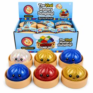 Cute Glitter Dumpling Squishy Toy - Soft Slow-Rebound Squeeze Fidget Beanbag for Party, Daily Relaxation, Stress & Anxiety Relief