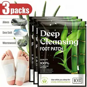 Deep Cleansing Foot Pads - 3 Packs | Stock Up & Save Big on Natural Foot Care | Tourmaline, Aloe, Sea Salt Infused Formula | Significantly Improve Sleep, Alleviate Exhaustion, Rejuvenate From Feet Up | Ideal for Whole Family Wellness | Foot Detox Patches