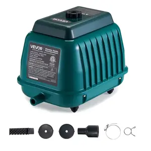 VEVOR Linear Air Pump,  2219.04 GPH Air Flow, Septic Aerator Pump, Aeration System for 11 ft Deep Ponds, Fit for Septic Tanks, Aquariums, Waste Treatment, Seafood Restaurants, Fish Farms, Hydroponics
