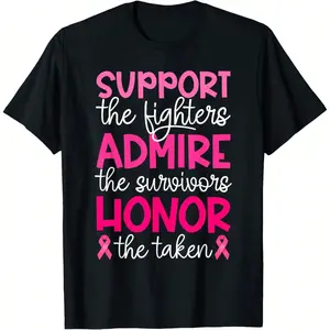 Breast Cancer Support Admire Honor Breast Cancer Awareness T-Shirt