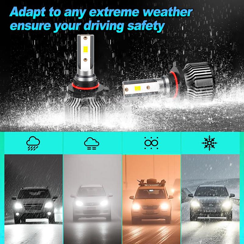 Roadsun 6pcs/4pcs Car LED Combo 9005/HB3 H11 H11 LED Headlight High/Low Beam+Fog Bulbs 6000K Durable Aviation Aluminum 800% Brighter