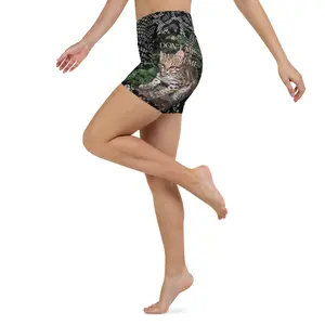 Authentic PHIM™ Women’s “Don’t Mess With Me” Biker Yoga Shorts – High-Waisted Statement Activewear
