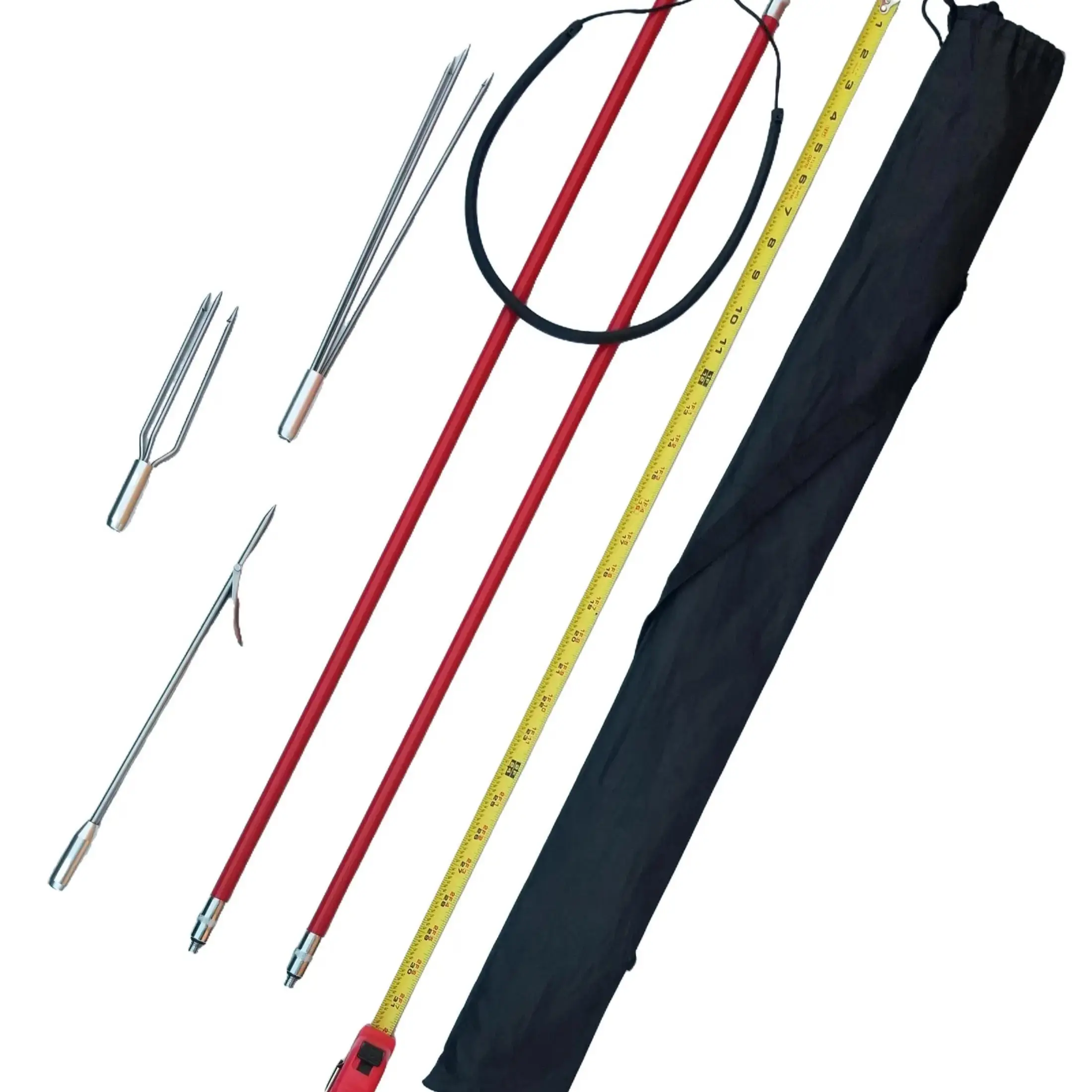 5ft Solid Fiberglass Hawaiian Sling Scuba Snorkeling Spearfishing Set with 3 Tips Durable Versatile Underwater Fishing Gear