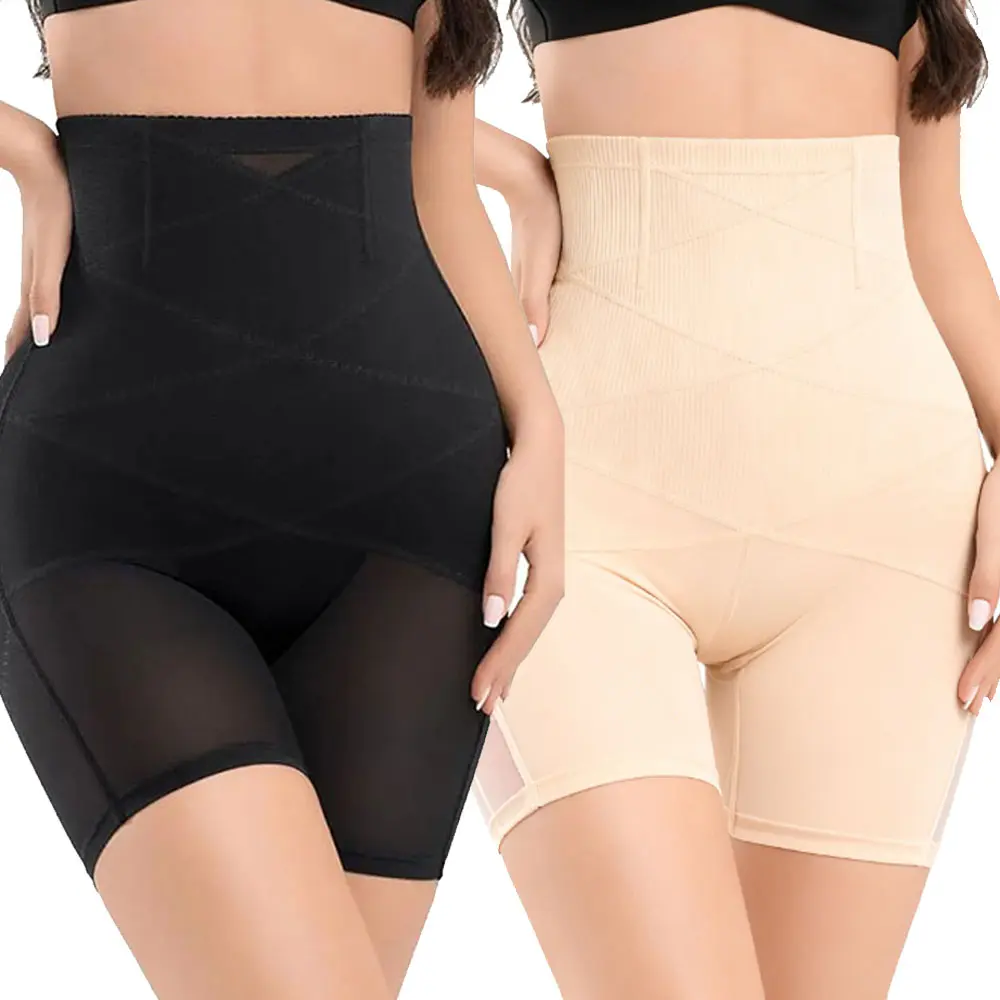 Women's High-Waisted Tummy Control Compression Shapewear Shorts - Basic, Comfortable, Push Up Butt Lifting, Leggings-Style Thigh Shaper, No Padding Polyester for Workouts, Workout, Fitness, Lace, Waist Training