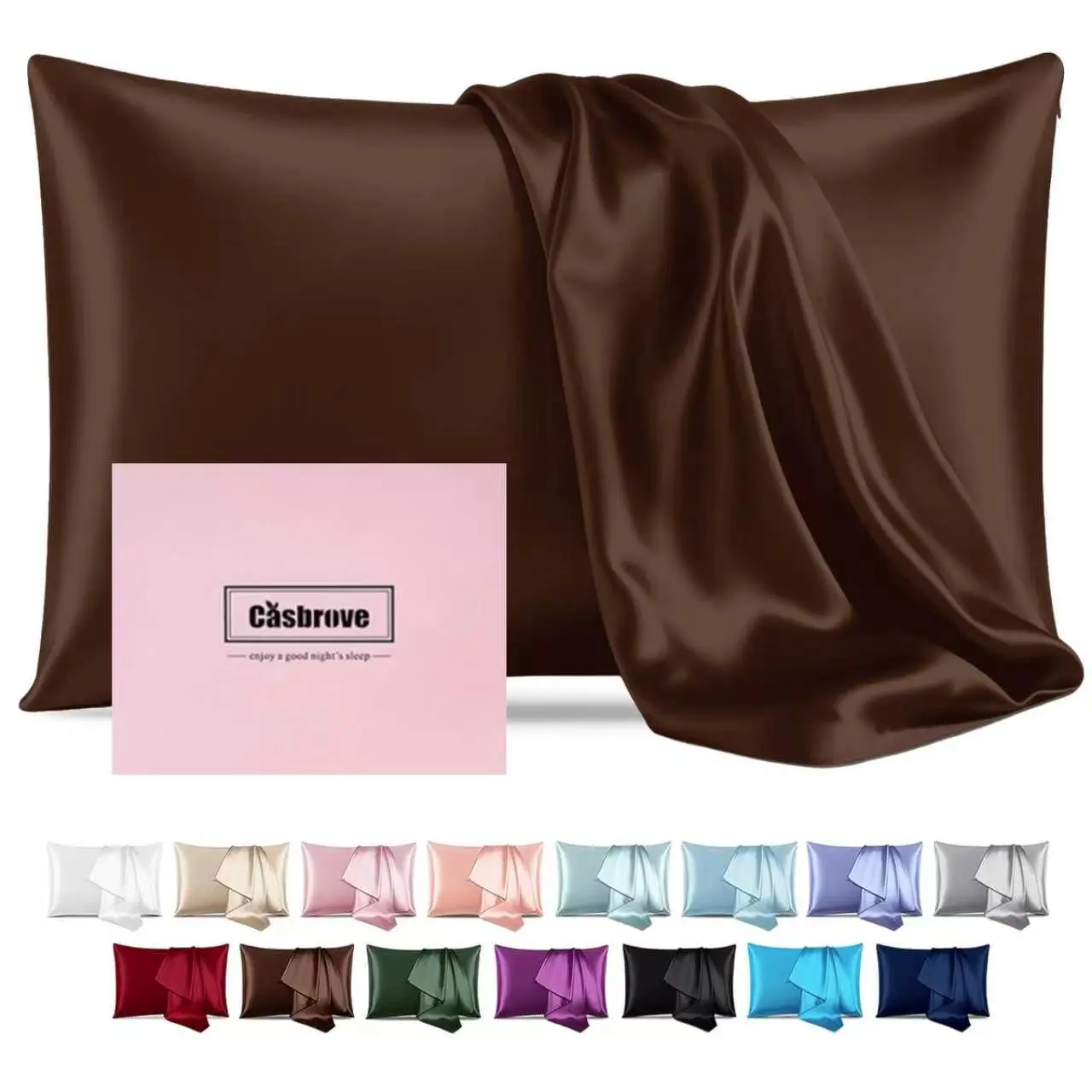 Mulberry Silk Rectangular Solid Pillowcase - 1-Piece, Zippered Edge, Double-Sided Smooth Finish, Luxury Soft Breathable Natural Silk, Machine Washable, Ideal for Beauty Sleep and Gifting