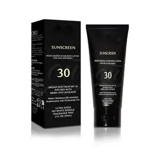 Melanin-Rich Skin SPF30 Sunscreen Lotion for Black Girls, 2 Fl Oz Travel Size, Moisturizing Ultra-Sheer Face & Body Sun Protection with No White Cast