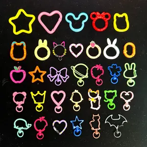Keychain Ring Mix in Different Shapes&Colors High-Quality