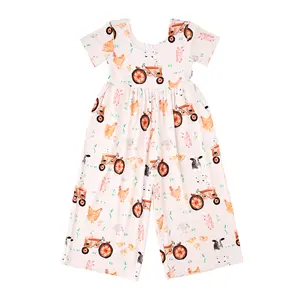 Millie Moo WIDE LEG ROMPER Soft Bamboo Viscose Baby Romper with Stretchy Fit for Play & Everyday Wear 12m-8T