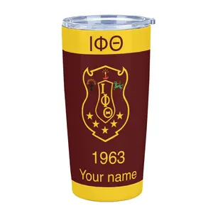 Personalized Iota Phi Theta 20oz Tumbler, Custom Name, Fraternity Gift