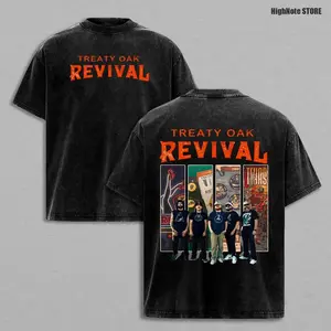 Treaty Oak Revival Vintage Acid Washed T-Shirt – Oversized Graphic Tee, Country Rock Band Shirt, Texas Music Aesthetic Streetwear, Retro Tour Style Design, Casual Soft Cotton Unisex Top, Men Women Wear, Gift for Treaty Oak Revival Fans JV0