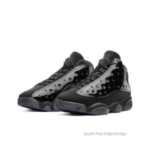 Retro, stylish, trendy, versatile, wear-resistant, non-slip, smooth black athletic basketball shoes