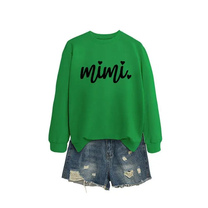 Grass green hoodie（Black font）