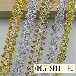 5Meters/16.4Ft New Lace Trim Clothing Accessories DIY Curtain Lace Clothing Accessories Double-Sided Floral Lace Polyester Lace