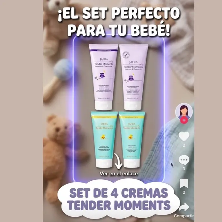 Tender Moments Softening Cream & Shower Gel set of 4- Includes Chamomile & Lavender Cream and Shower Gel, and Original Cream and Shower Gel