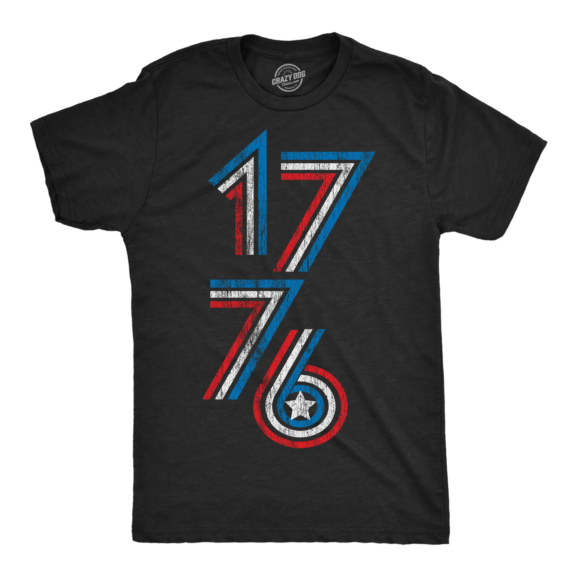 Mens 1776 Stripes Funny T Shirt Awesome Fourth Of July Graphic Tee for Men Mens Funny T Shirts Cool Vintage Fashion T-Shirt Gift Classic Menswear Patriotic Apparel for Men Novelty Tees for Guys Black -