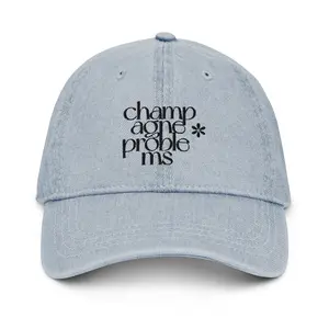 Champagne Problems Light Blue Denim Hat