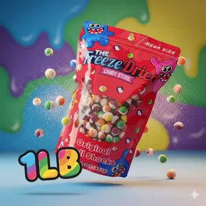 1 LB Bag Freeze Dried Shell Shocks - Rainbow Crunch Munch S Crunchy Snack