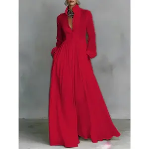 2026 Women's Long Sleeve Dress, Mid-Length Skirt & Single-Breasted Shirt Set, Casual Womenswear for Summer Commute