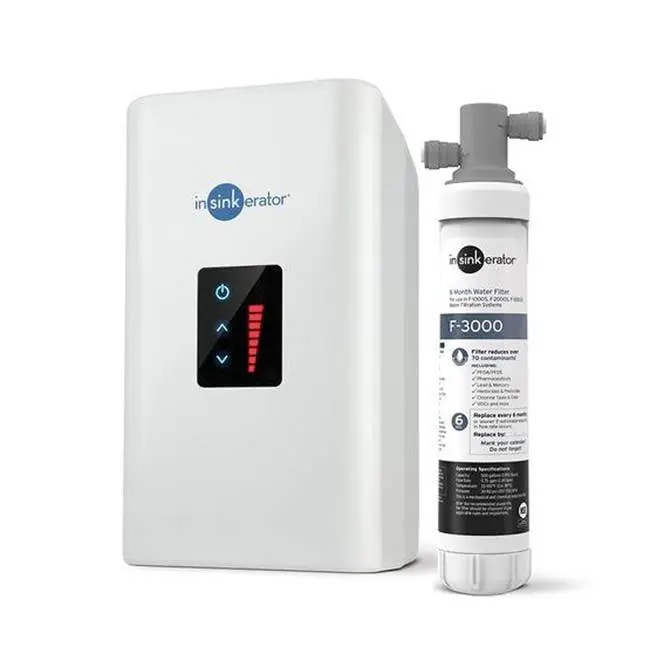 InSinkErator 45629-ISE Digital Control Instant Hot Water Tank with F-3000S Filter - Kitchen Sink-Mounted Appliance for Convenience, Improves Efficiency, Manages Food Waste