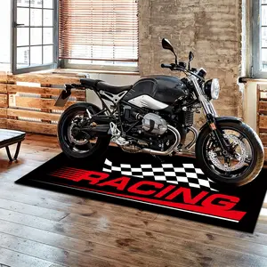 Motorcycle Long Strip Carpet, Foldable Indoor Outdoor Printed Rug, Ideal for Hallway Kitchen Laundry Room Living Room Bedroom Dining Balcony, Modern Runner Rug