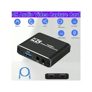 4K 30HZ Screen Recording Card-USB3.0 HDMI,HD Live Streaming Capture 60 FPS, High-Definition Video Capture Device For Game Recording Camera Microphone